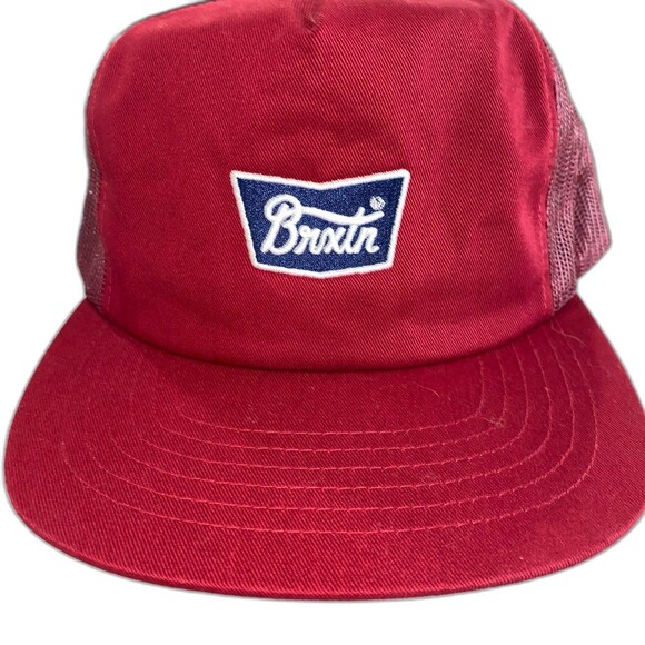 Brixton Cap Hat Men's Snapback Color Red Truckers Brixtn - Picture 1 of 10